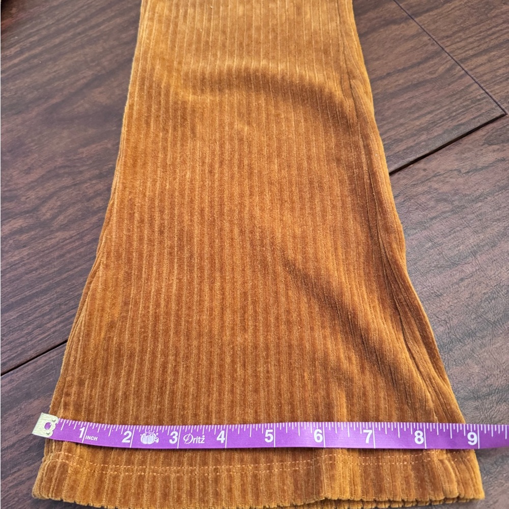 Urban Outfitters Velour Corduroy Ribbed Rust colored Bell bottom Pants Slacks XS - Picture 8 of 9